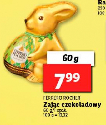 Figurka kr贸lik Ferrero rocher promocja