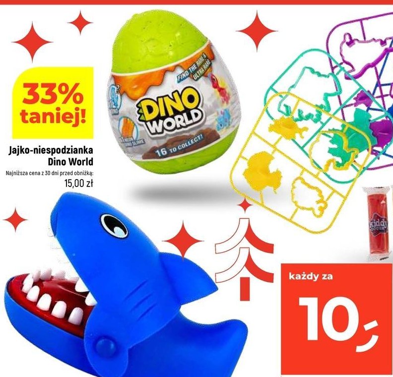 Jajko niespodzianka dino world promocja w Dealz