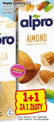 Napój roślinny 1l sojowy waniliowy, migdałowy promocja w Prim Market