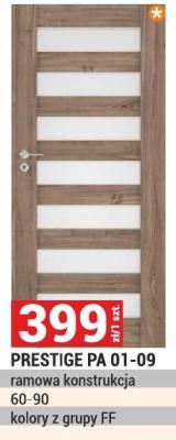 Drzwi PRESTIGE PA 01-09 ramowa konstrukcja promocja w Merkury Market