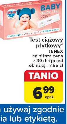 Test ciążowy Tenex promocja