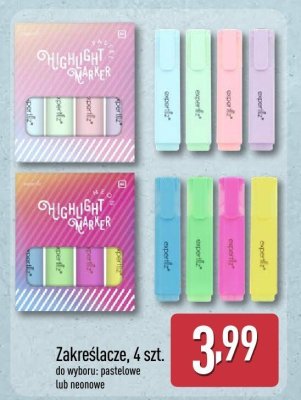 Zakreślacze 4 szt. promocja w Aldi