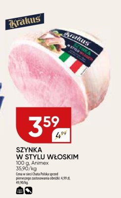Szynka w stylu włoskim Krakus promocja w Chata Polska