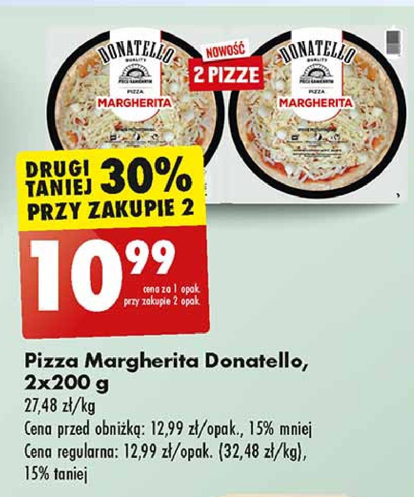 Pizza margherita Donatello pizza promocja