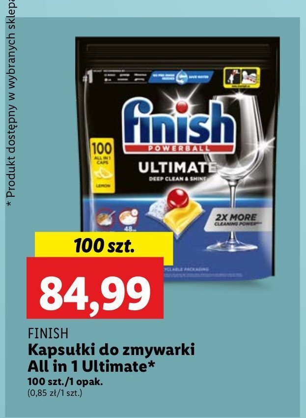 Tabletki do zmywarek lemon FINISH QUANTUM ULTIMATE promocja