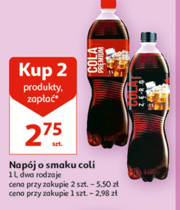 Napój cola zero Auchan promocja