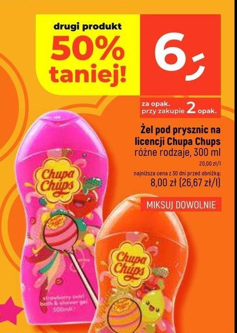 Żel pod prysznic chupa chups strawberry swirl promocja