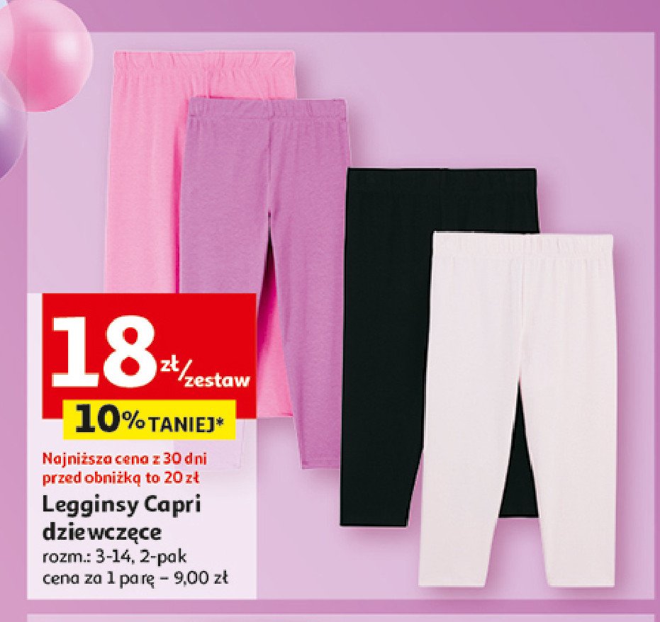 Legginsy dziewczece promocja w Auchan