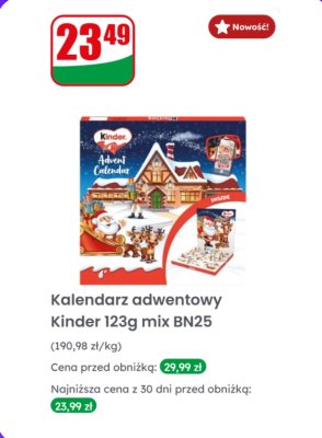 Kalendarz adwentowy  promocja w Dino