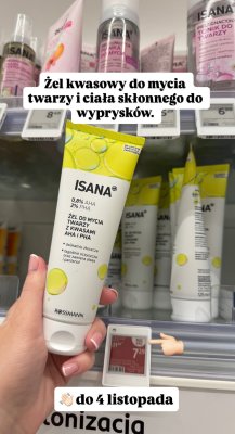 Żel do mycia twarzy i ciała z kwasami 0,5% AHA 2% PHA  promocja w Rossmann