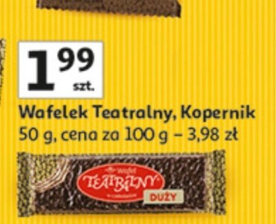 Wafelek duży kakaowy lub classic Kopernik promocja w Auchan
