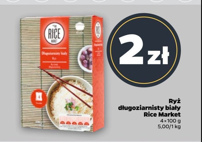 Ryż biały długoziarnisty Rice market promocja w Netto