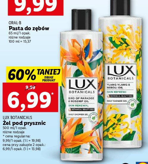 Żel pod prysznic bird of paradise & rosehip oil Lux botanicals promocja