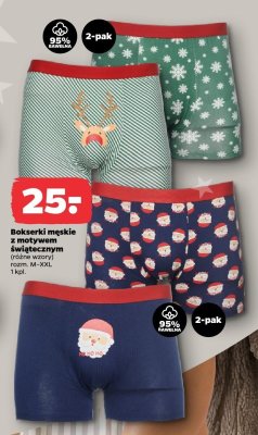 Bokserki męskie z motywem świątecznym 2-pak promocja w Netto