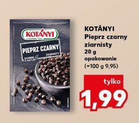 Pieprz czarny ziarnisty Kotanyi promocja w Kaufland