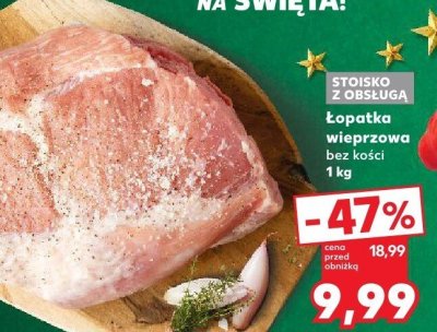 Łopatka wieprzowa bez kości 1 kg promocja w Kaufland