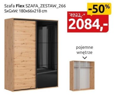Szafa Flex SZAFA_ZESTAW_266 SxGxW: 180x66x218 cm promocja w Black Red White