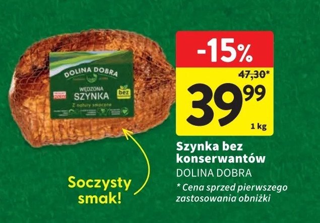 Szynka wędzona Dolina dobra promocja w Intermarche