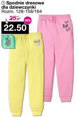 Spodnie dresowe dla dziewczynki promocja w Woolworth