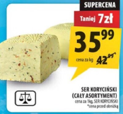 Ser koryciński (cały asortyment) promocja w Arhelan