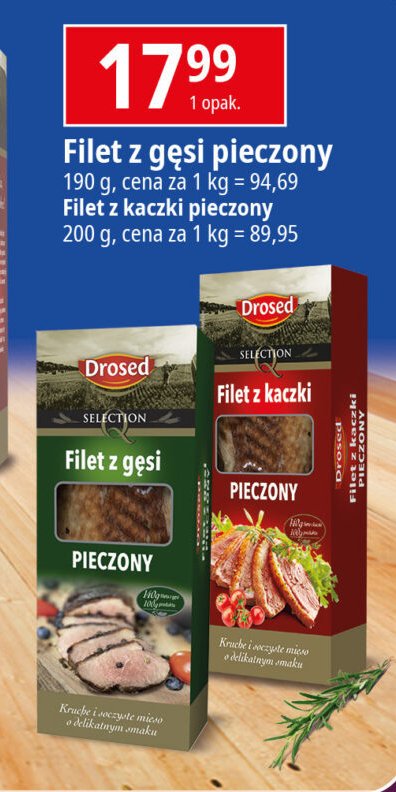 Filet z kaczki pieczony Drosed promocja w Leclerc