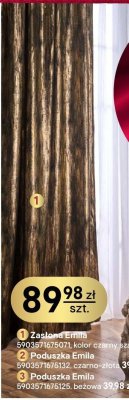 Zasłona Emila 5903571675071, kolor czarny szampan promocja w Castorama