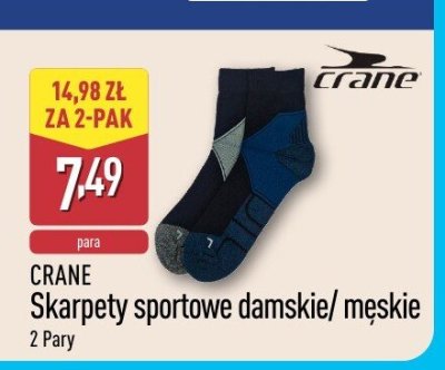 Skarpety sportowe damskie/męskie CRANE promocja w Aldi