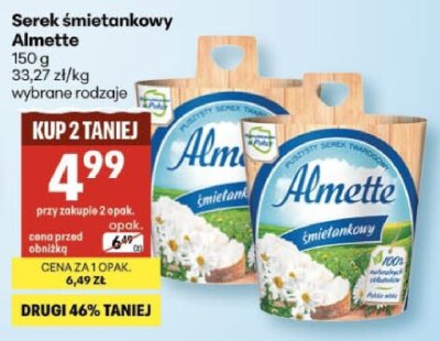 Serek śmietankowy Almette promocja w Delikatesy Centrum