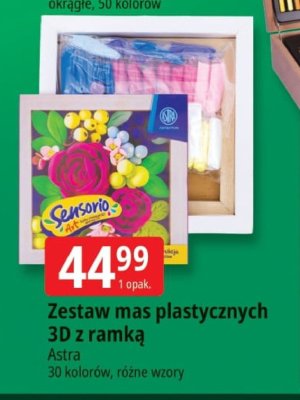 Zestaw mas plastycznych 3D z ramką Astra promocja w Leclerc