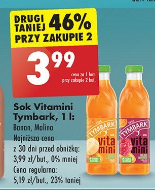 Sok banan-marchew-jabłko Tymbark vitamini promocja