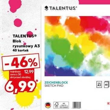 Blok rysunkowy a3/40k. Talentus promocja