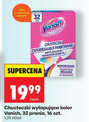 Chusteczki wyłapujące kolor Vanish promocja w Biedronka