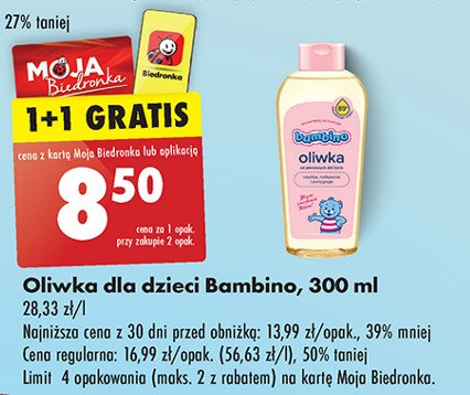 Oliwka z nnkt (witaminą f) Bambino promocja