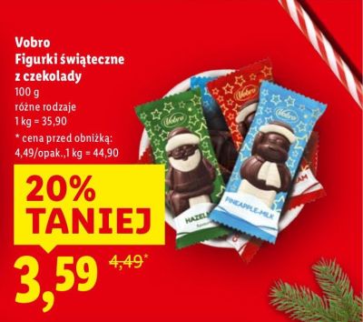 Figurki świąteczne z czekolady promocja w Lidl