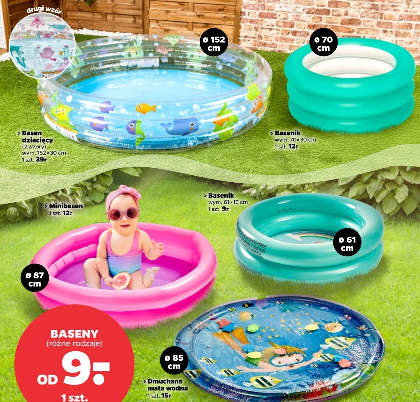 Mata dmuchana śr. 85 cm promocja w Netto