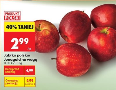 Jabłko polskie Jonagold na wagę promocja w Biedronka