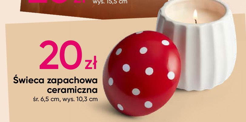 Świeca zapachowa ceramiczna 6.5 cm promocja