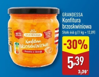 Konfitura brzoskwiniowa  promocja w Aldi