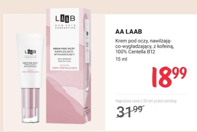 Krem pod oczy nawilżająco-wygładzający z kofeiną 100% Centella B12, 15 ml promocja w Rossmann