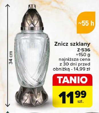 Znicz szklany z-536 promocja