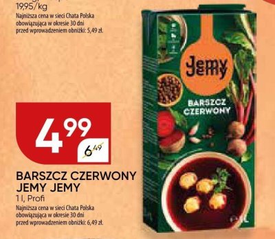 Barszcz czerwony jemy jemy promocja w Chata Polska