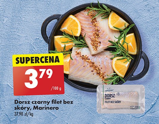 Dorsz czarny filet bez skóry Marinero promocja