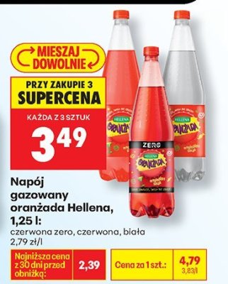 Napój gazowany oranżada Hellena, 1,25 l czerwona  promocja w Biedronka