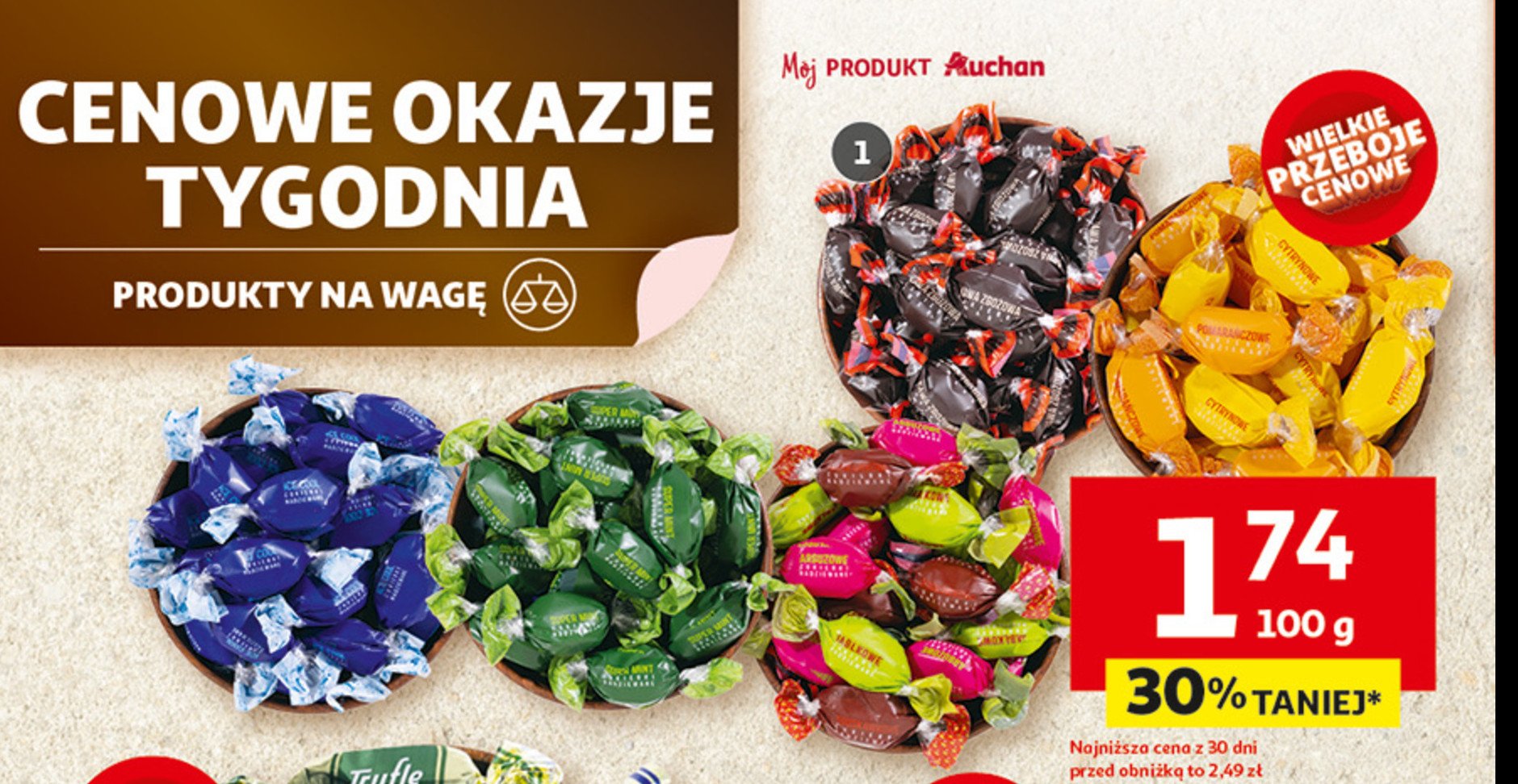 Cukierki kawa Auchan promocja w Auchan