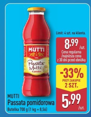 MUTTI Passata pomidorowa promocja w Aldi