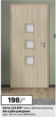 Drzwi skrzydło pokojowe LEA BIS dąb bursztynowy 80 cm Artens promocja w Leroy Merlin