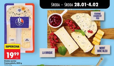 Deska serów francuskich, 200 g promocja w Biedronka