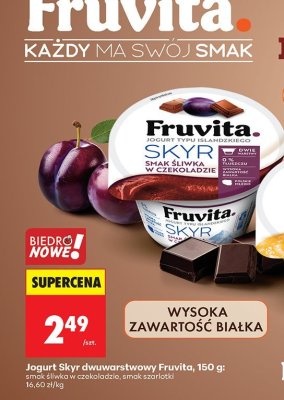 Jogurt Skyr dwuwarstwowy 150g: śliwka w czekoladzie promocja w Biedronka