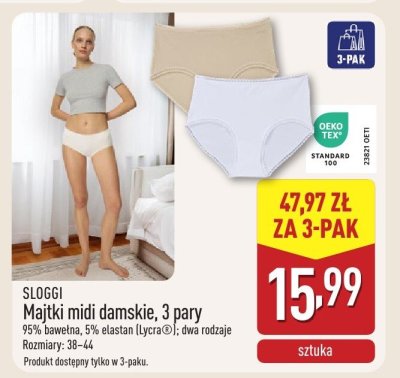 Majtki midi damskie 3 pary  promocja w Aldi