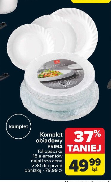 Komplet obiadowy prima promocja w Carrefour Market